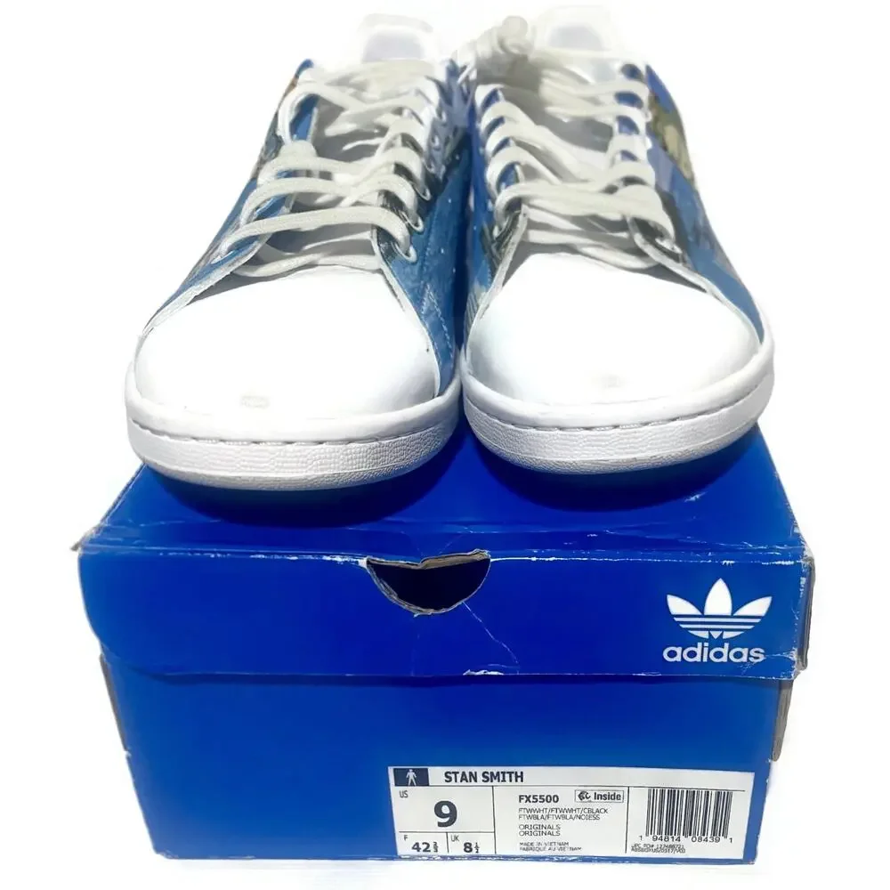 Adidas Stan Smith Custom Hand Painted Bored Ape Sneakers Size 9 Streetwear
